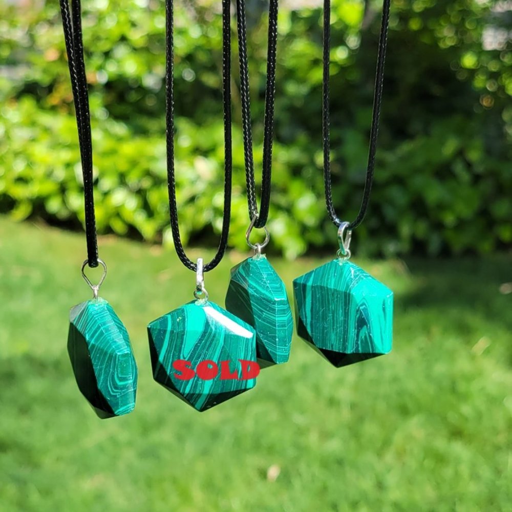 Malachite Crystal Pendants
